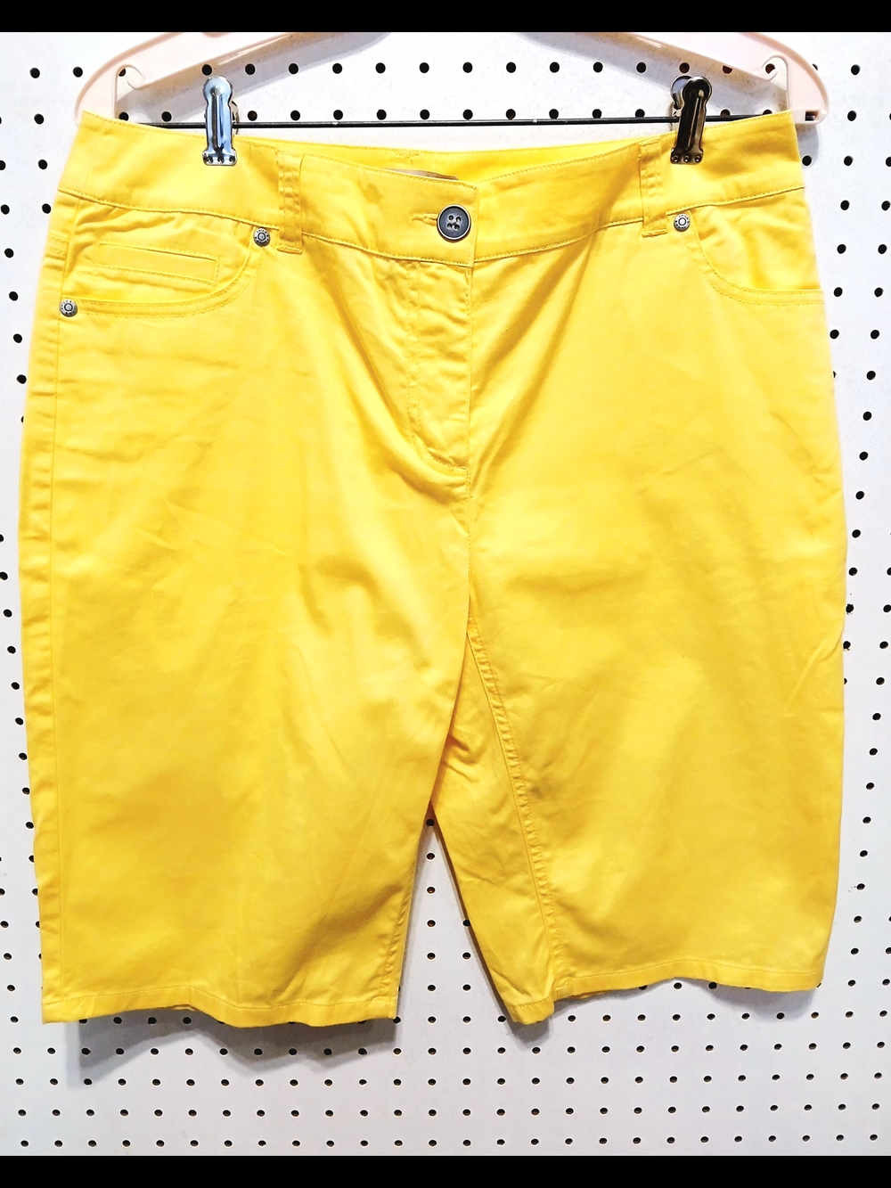 Chico's Vibrant Yellow Bermuda Shorts